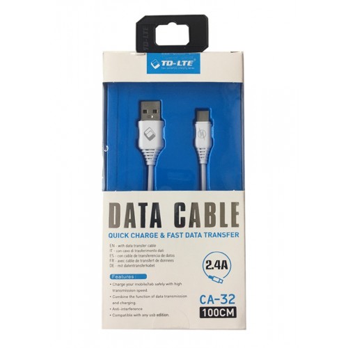 C Type USB Data Cable TD-CA32 White
